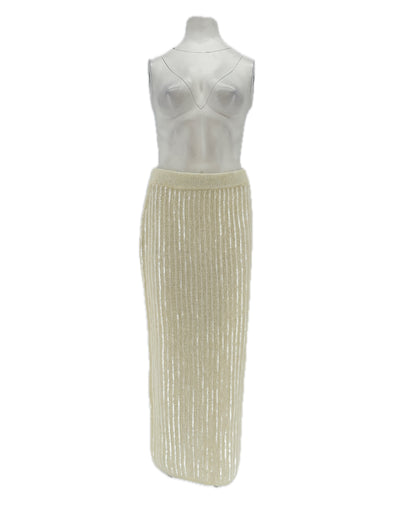 Jupe en laine à sequins