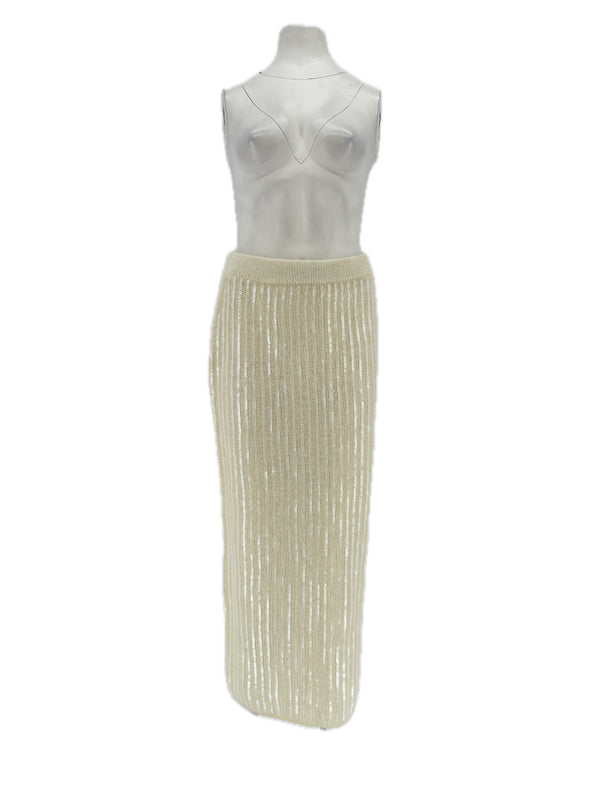 Jupe en laine à sequins