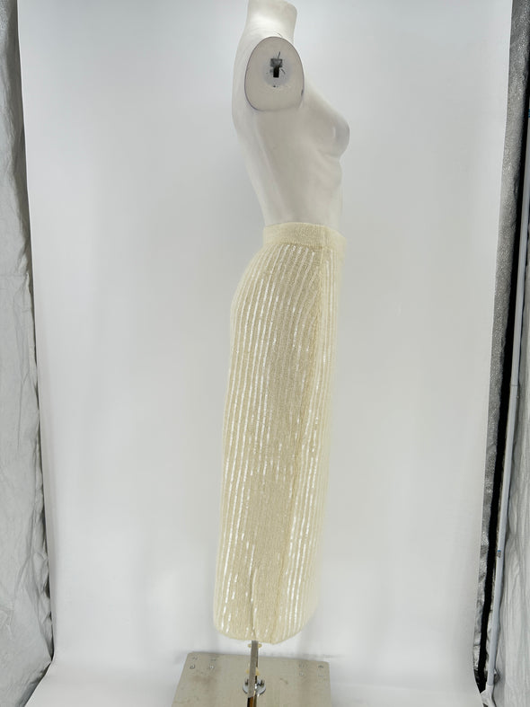 Jupe en laine à sequins