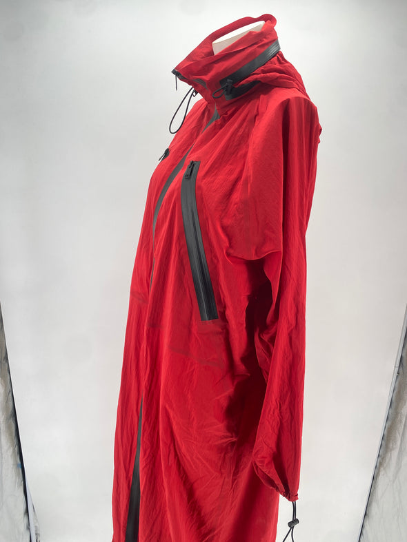 Parka longue rouge