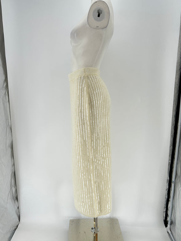 Jupe en laine à sequins