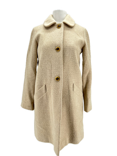 Manteau en laine écru