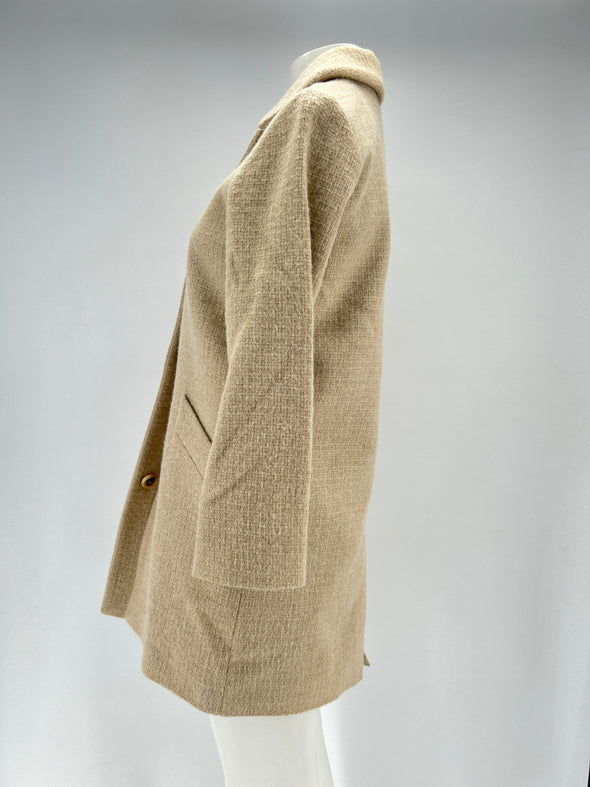 Manteau en laine écru