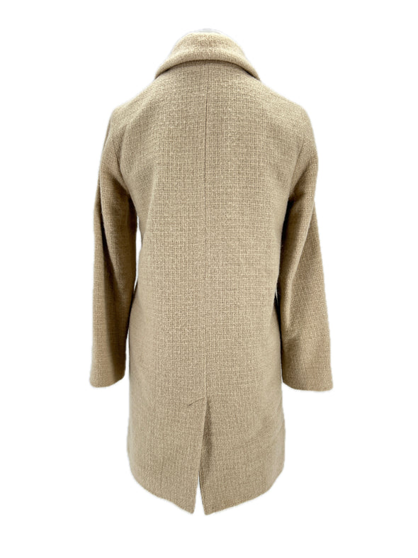 Manteau en laine écru