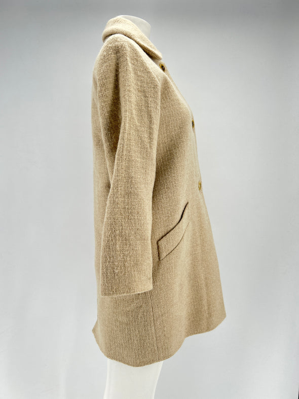 Manteau en laine écru