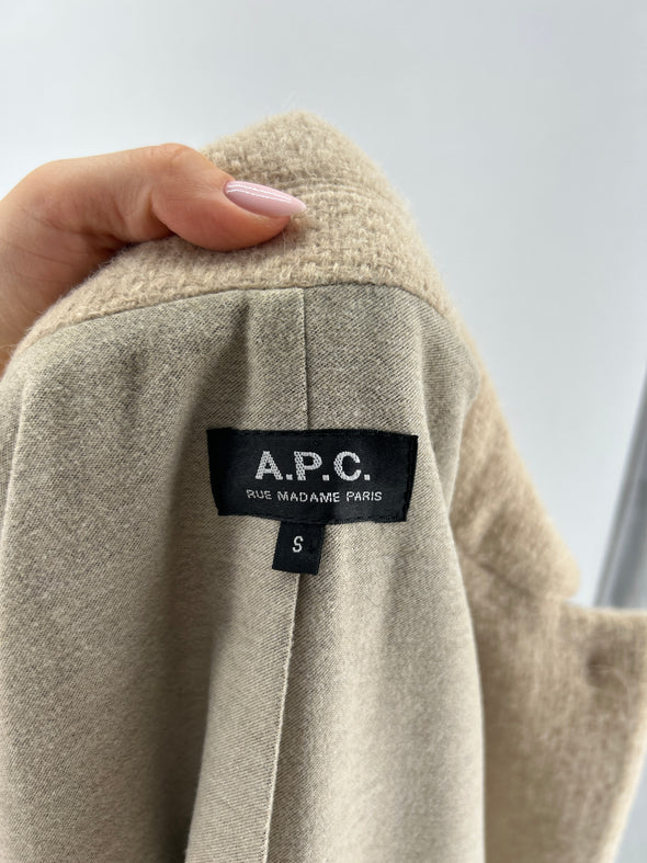 Manteau en laine écru