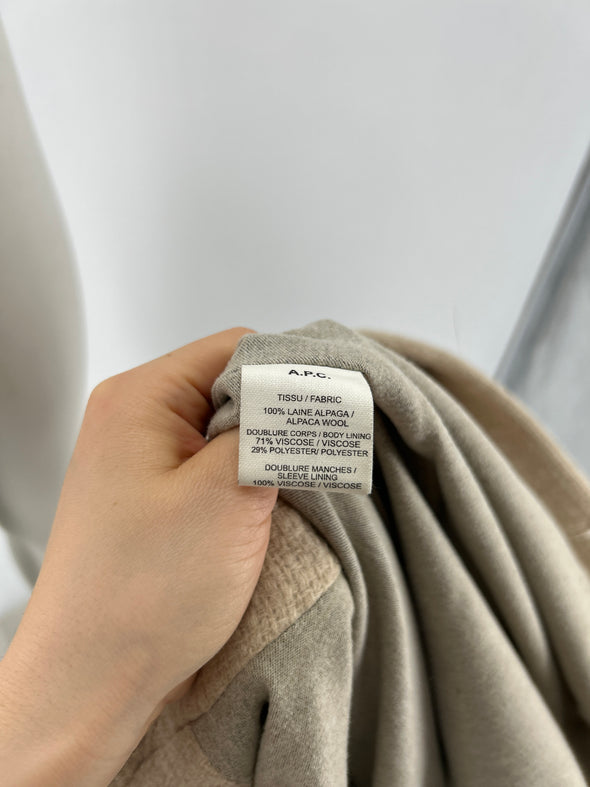 Manteau en laine écru