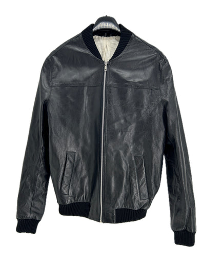 Blouson en cuir noir