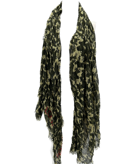 Étole camouflage kaki