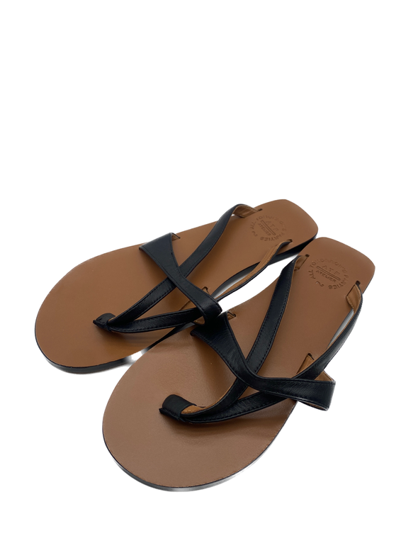 Sandales plates noires
