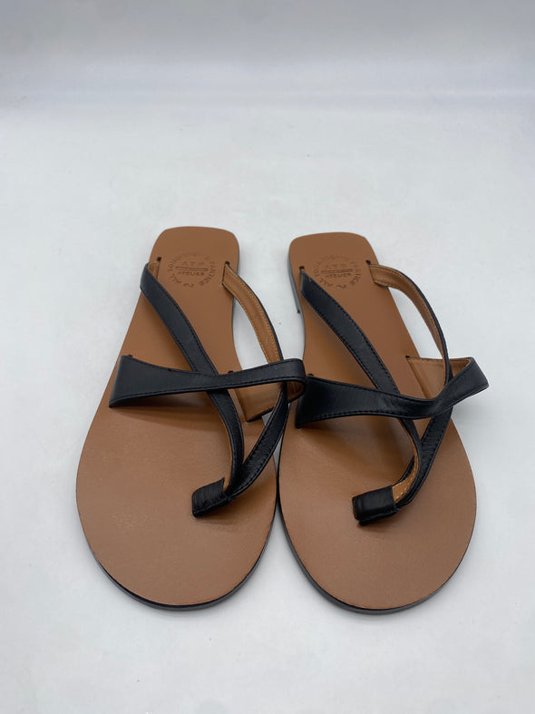 Sandales plates noires