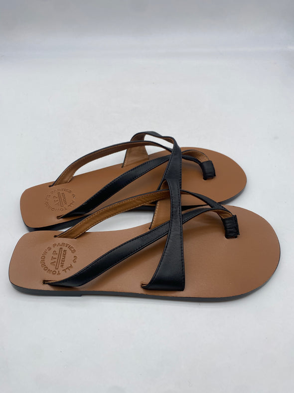 Sandales plates noires