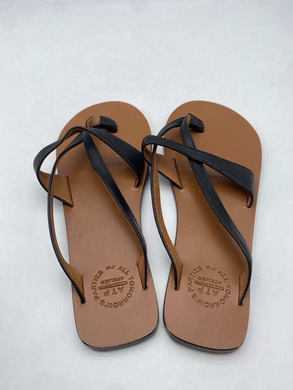 Sandales plates noires