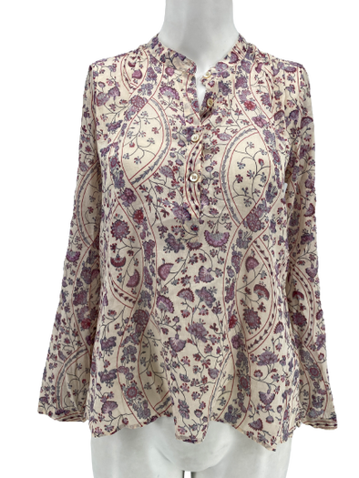 Blouse imprimée lilas