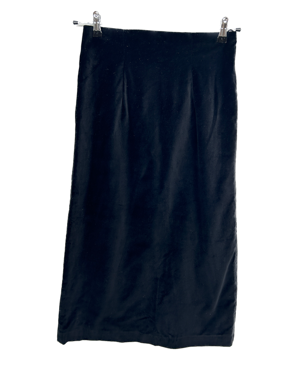 Jupe en velours à taille haute