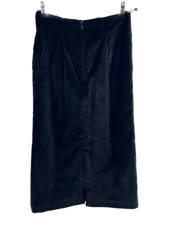 Jupe en velours à taille haute