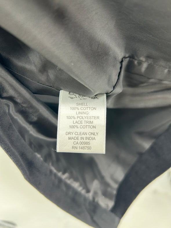 Jupe en velours à taille haute