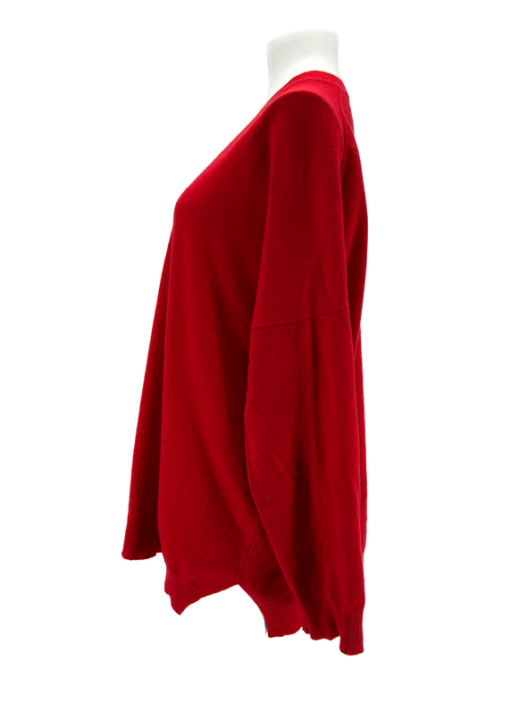 Pull rouge en cachemire