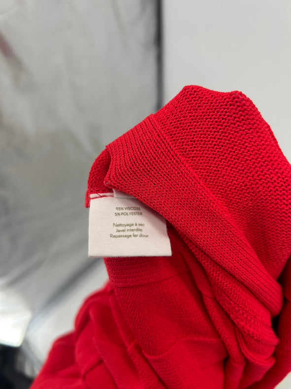Jupe en maille rouge
