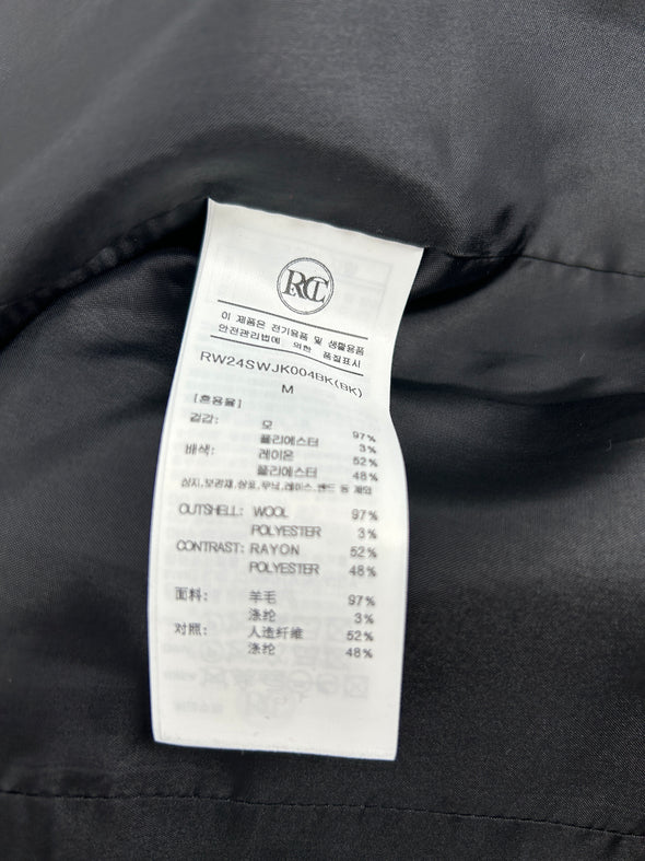 Veste de tailleur à carreaux gris en laine