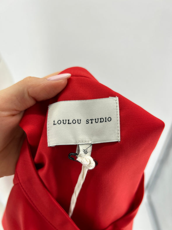Chemise en laine rouge "Aylin"