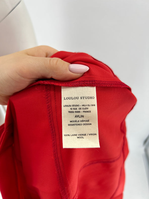 Chemise en laine rouge "Aylin"