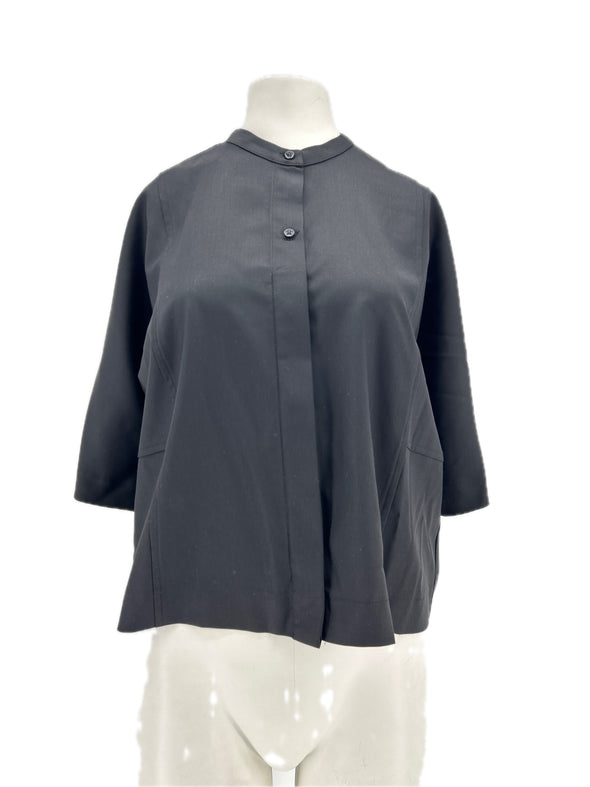 Chemise en laine noire "Aylin"