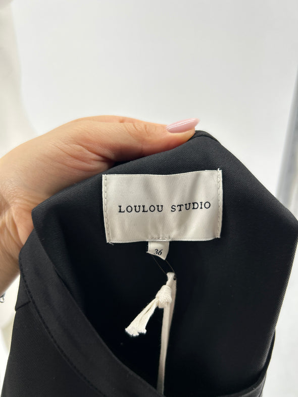 Chemise en laine noire "Aylin"