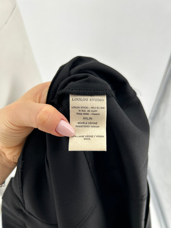 Chemise en laine noire "Aylin"