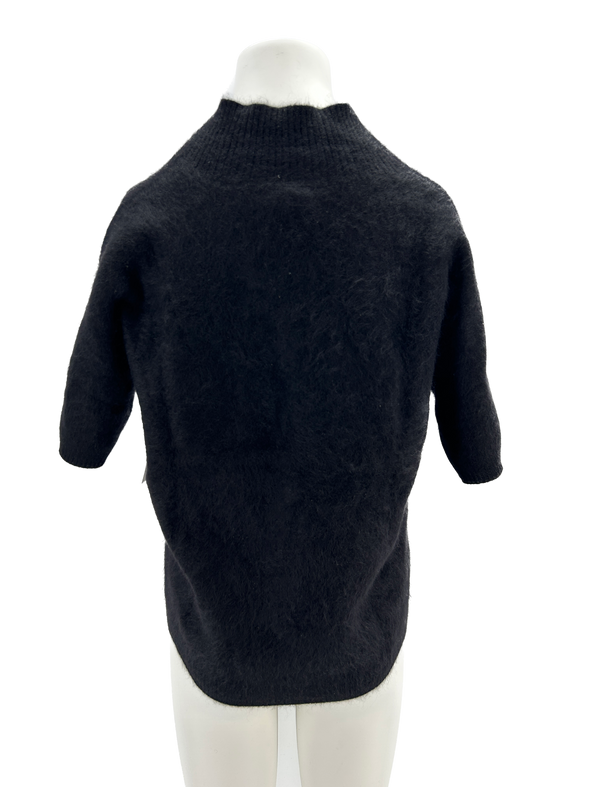 T-shirt noir en cachemire