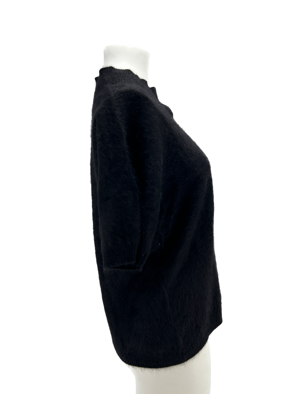 T-shirt noir en cachemire