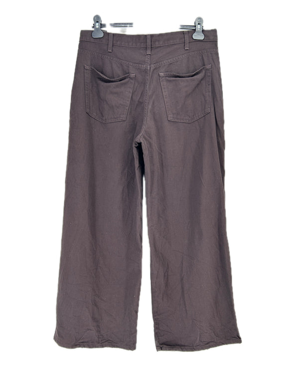 Pantalon large marron