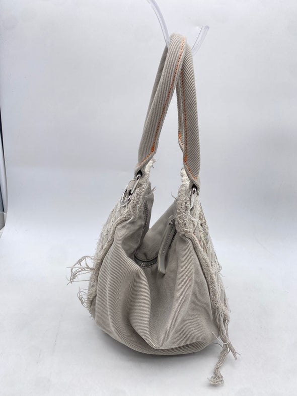 Sac à main en denim gris