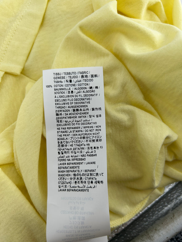 T-shirt sans manche jaune pastel imprimé