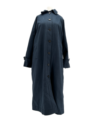 Manteau long bleu marine