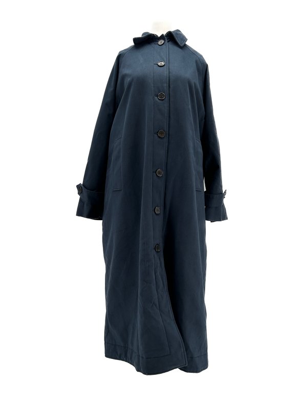 Manteau long bleu marine