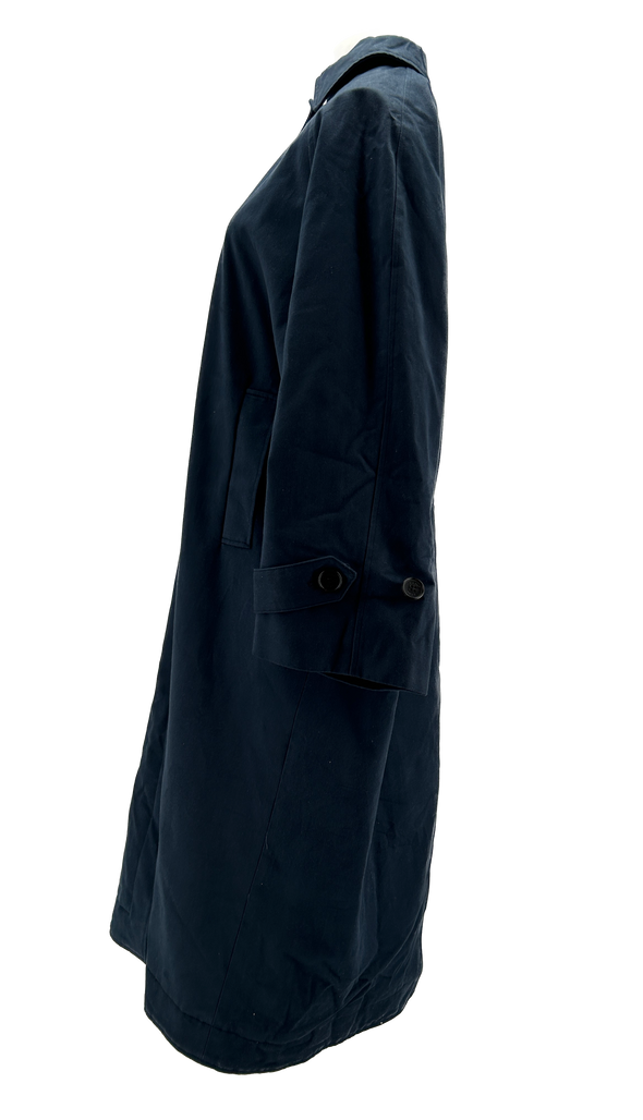 Manteau long bleu marine