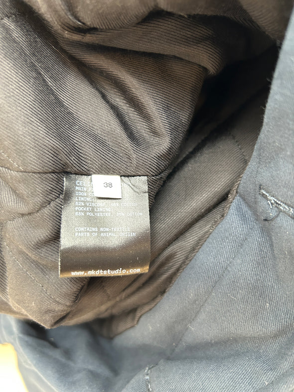 Manteau long bleu marine