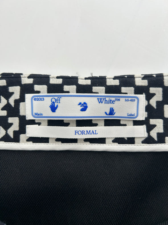 Jupe portefeuille imprimée logo noir et blanc