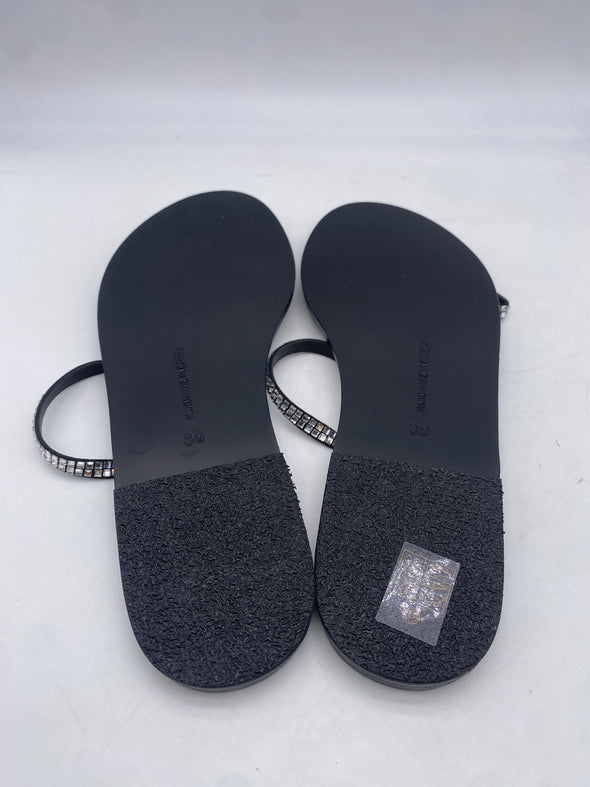 Sandales noires à strass