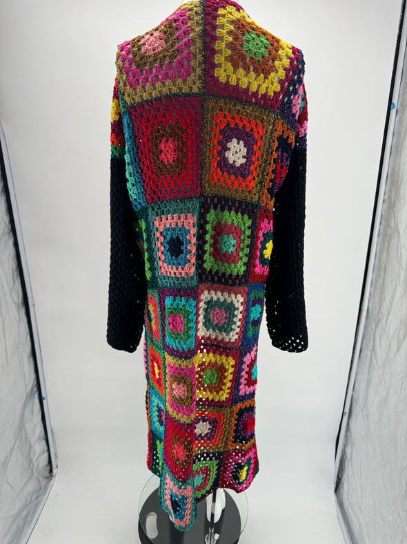 Cardigan long tricoté
