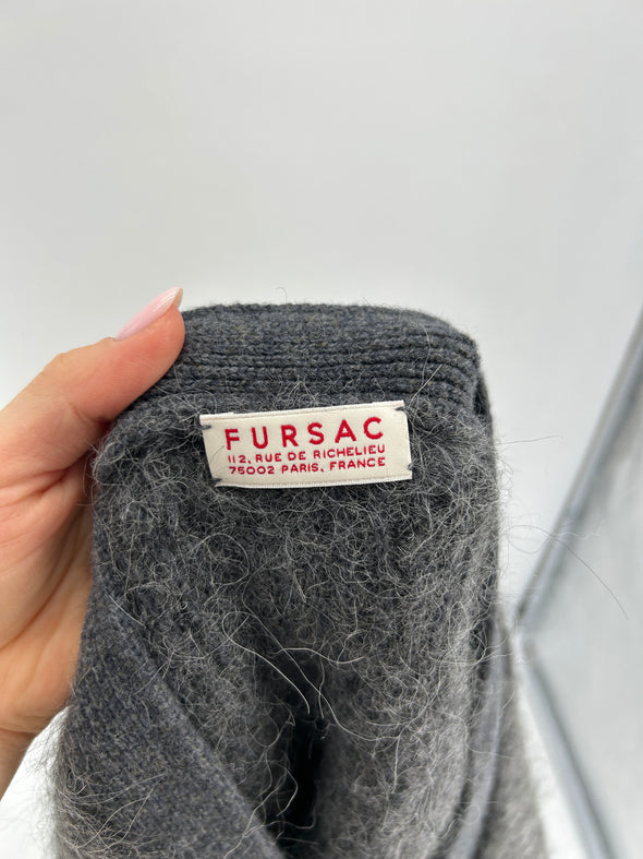 Cardigan en laine gris