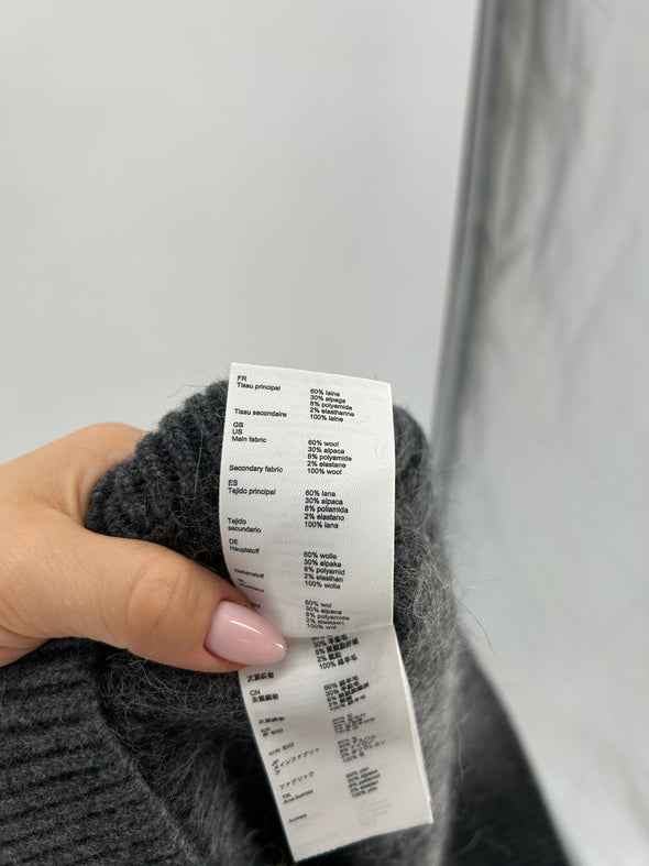 Cardigan en laine gris
