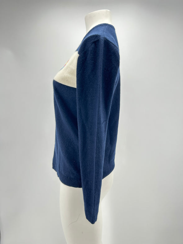 Pull en cachemire marine