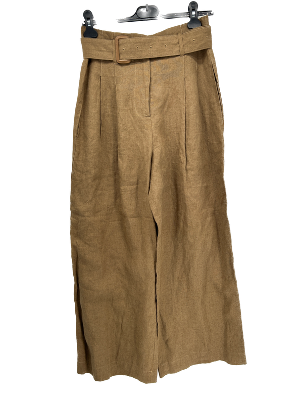 Pantalon large camel