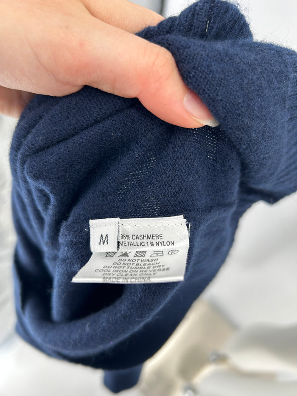 Pull en cachemire marine