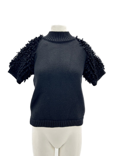 Top en laine noir