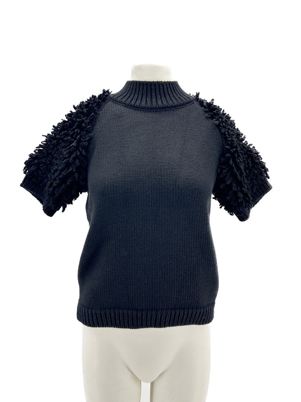 Top en laine noir