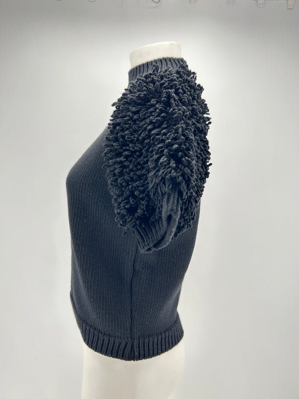 Top en laine noir