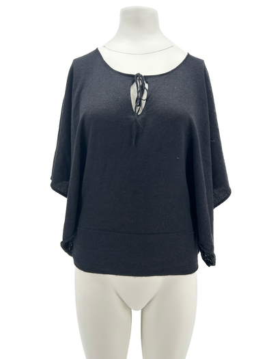 Top ample noir en cachemire